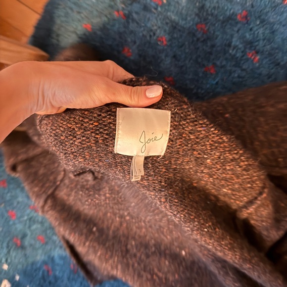 Joie Alpaca Wool Blend Zip Sweater Cardigan - Picture 3 of 3